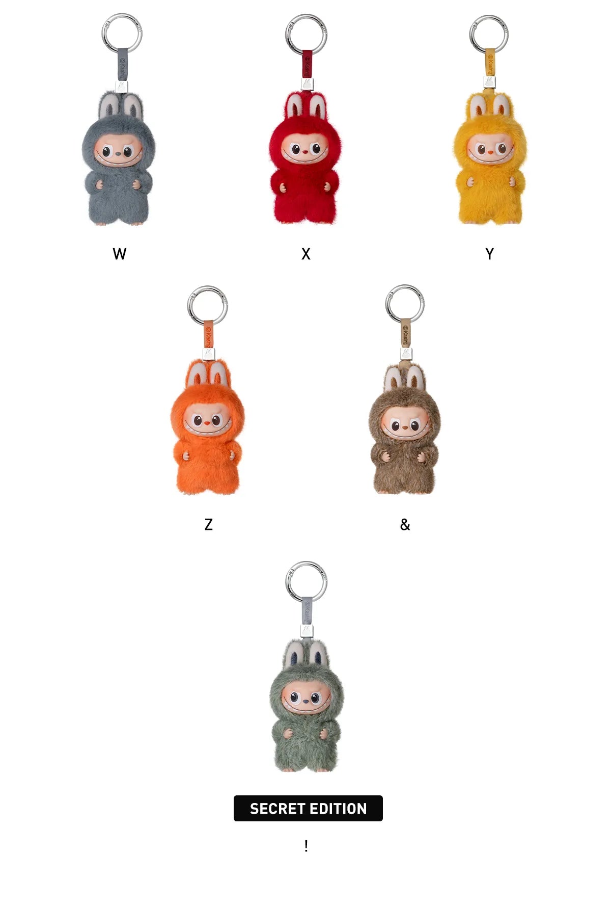 THE MONSTERS - PIN FOR LOVE SERIES  N-Z / Vinyl Plush Pendant Blind Box